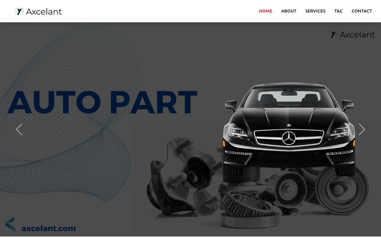 Axcelant Auto Parts Website Designed by WE33RAS IT PVT LTD