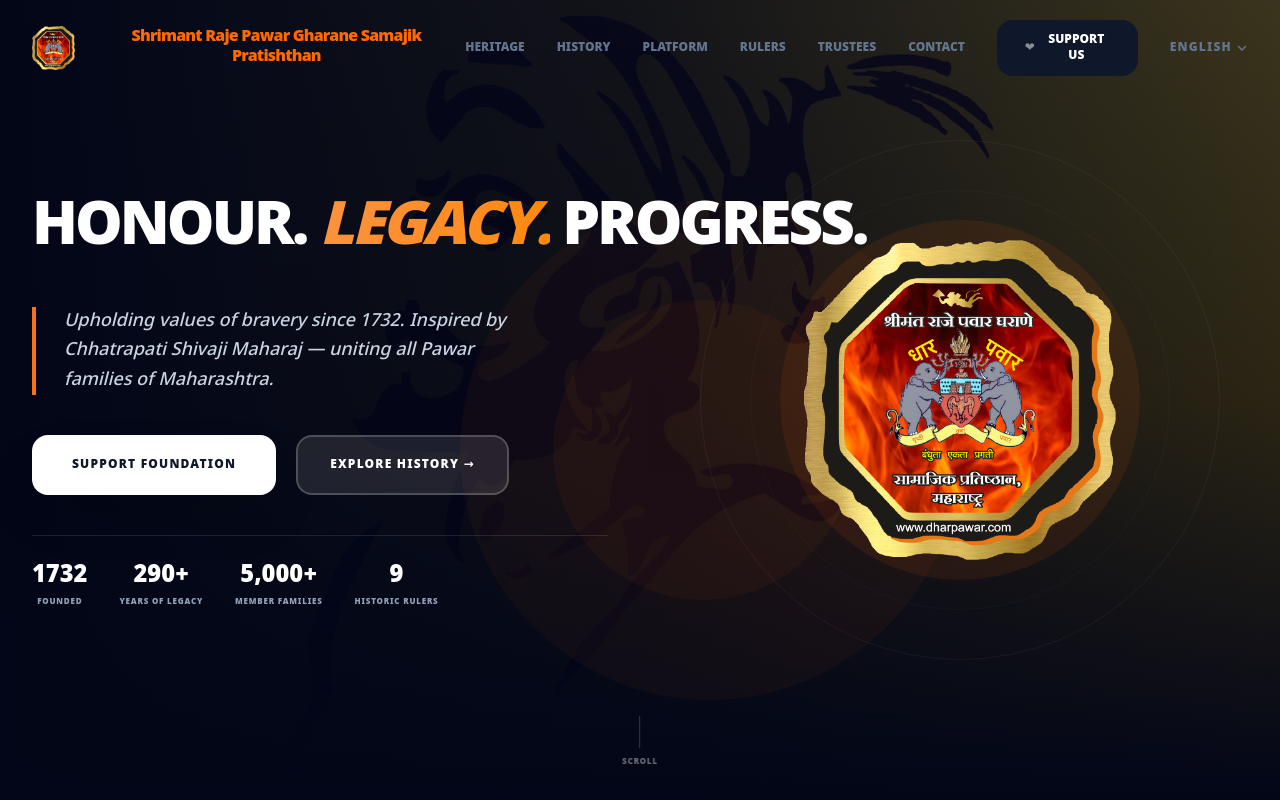 Dhar Pawar Corporate Portal Designed by WE33RAS IT PVT LTD