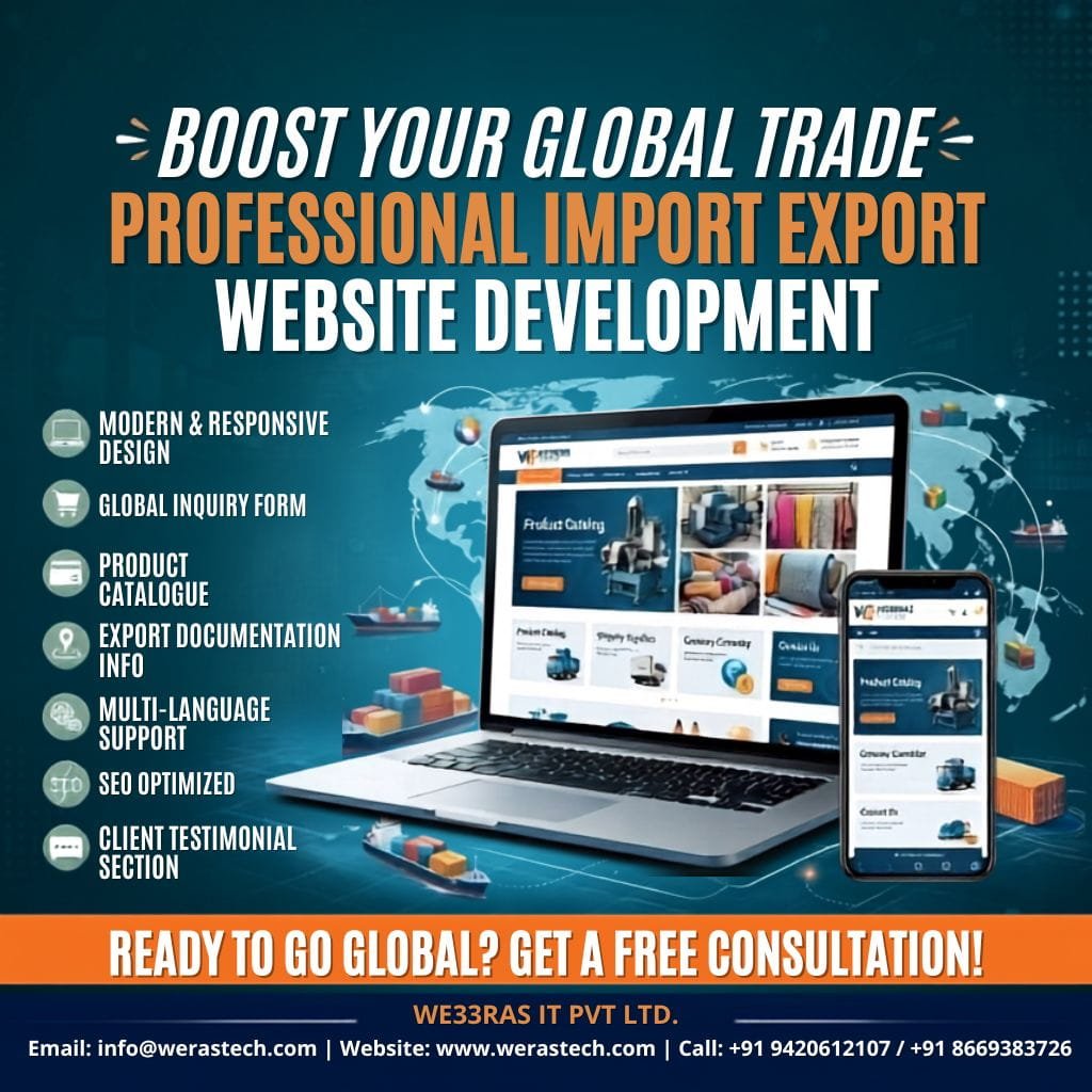 Professional Import Export Website Development - WE33RAS IT Pvt Ltd