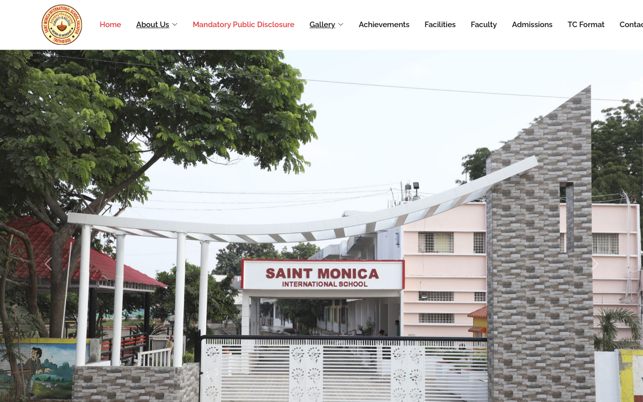 Saint Monica International School Website Developed by WE33RAS IT PVT LTD